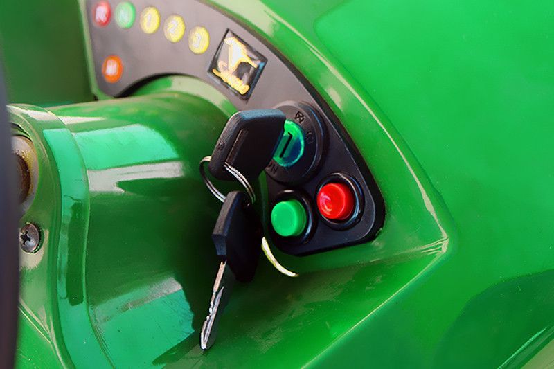 Tracteur enfant 110cc 3 vitesses automatiques avec remorque vert - Photo n°4