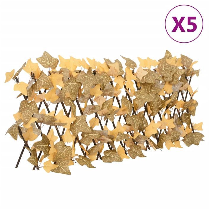 Treillis de feuille d'érable artificiel extensible 5 pcs - Photo n°1