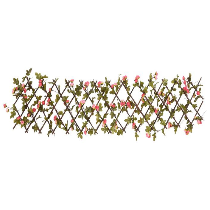 Treillis de lierre artificiel extensible rose foncé 180x30 cm - Photo n°2
