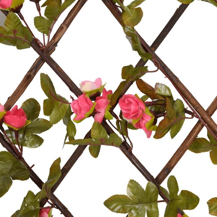 Treillis de lierre artificiel extensible rose foncé 180x30 cm - Photo n°4
