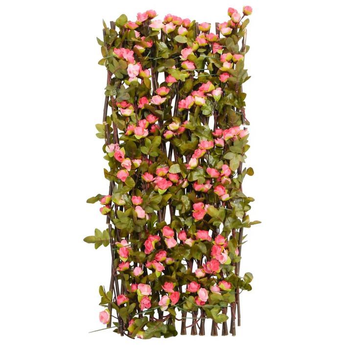 Treillis de lierre artificiel extensible rose foncé 180x60 cm - Photo n°4