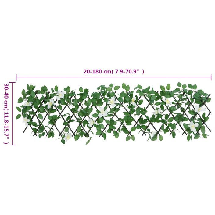 Treillis de lierre artificiel extensible vert 180x30 cm - Photo n°6