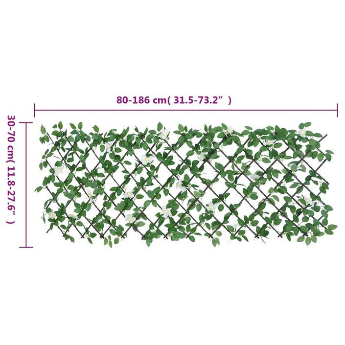 Treillis de lierre artificiel extensible vert 186x70 cm - Photo n°6