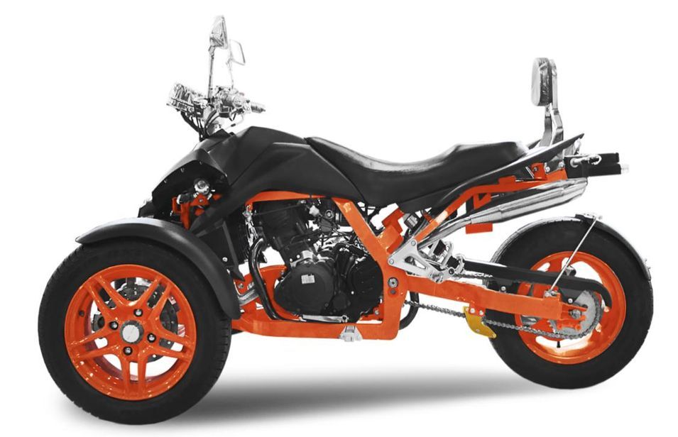 Trike 350cc Spy Racing Noir Orange - Photo n°2