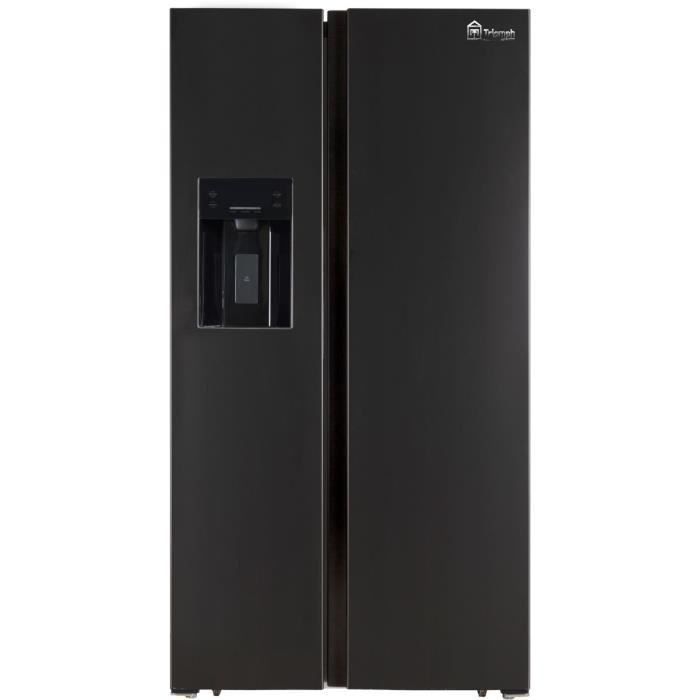TRIOMPH TSN552NFBK- Réfrigérateur Américain - 552 L (383 + 169) - Froid ventilé - A+ - L 91.1 x H 178 cm - Noir - Photo n°1