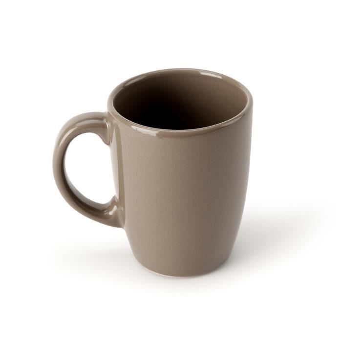 TTD Lot 6 mugs A04985/01 30cL - taupe chocolat - Photo n°1