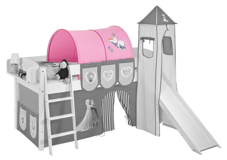 Tunnel rose Disney Reine des neiges pour lit mezzanine enfant - Photo n°1