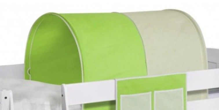 Tunnel vert et beige Milo pour lit mezzanine enfant - Photo n°1