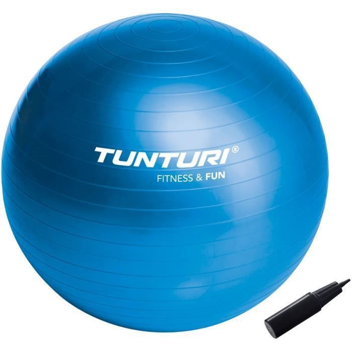 TUNTURI Gym ball ballon de gym 65cm bleu - Photo n°1
