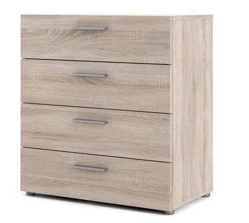 TYHJA Commode 4 tiroirs - Chene Truffe - L 70 x P 40 x H 75 cm - Photo n°1