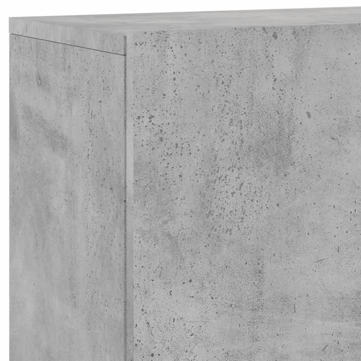 Unités murales TV 5 pcs gris béton bois d'ingénierie - Photo n°10