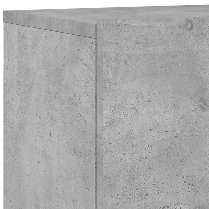 Unités murales TV 6 pcs gris béton bois d'ingénierie - Photo n°8