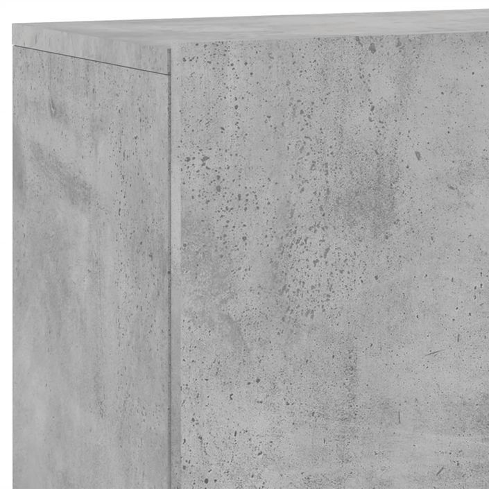 Unités murales TV 6 pcs gris béton bois d'ingénierie - Photo n°9