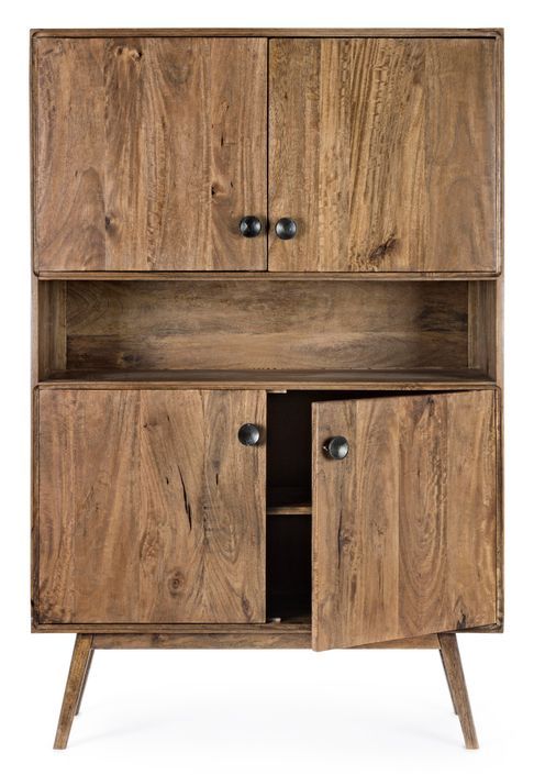 Vaisselier 4 portes 1 niche en bois de manguier Sylvie L 104 cm - Photo n°2