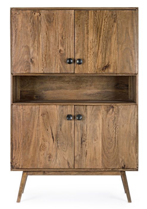 Vaisselier 4 portes 1 niche en bois de manguier Sylvie L 104 cm - Photo n°3