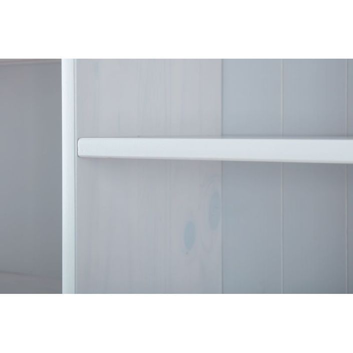Vaisselier 4 portes 2 tiroirs pin massif clair et blanc Caly - Photo n°11