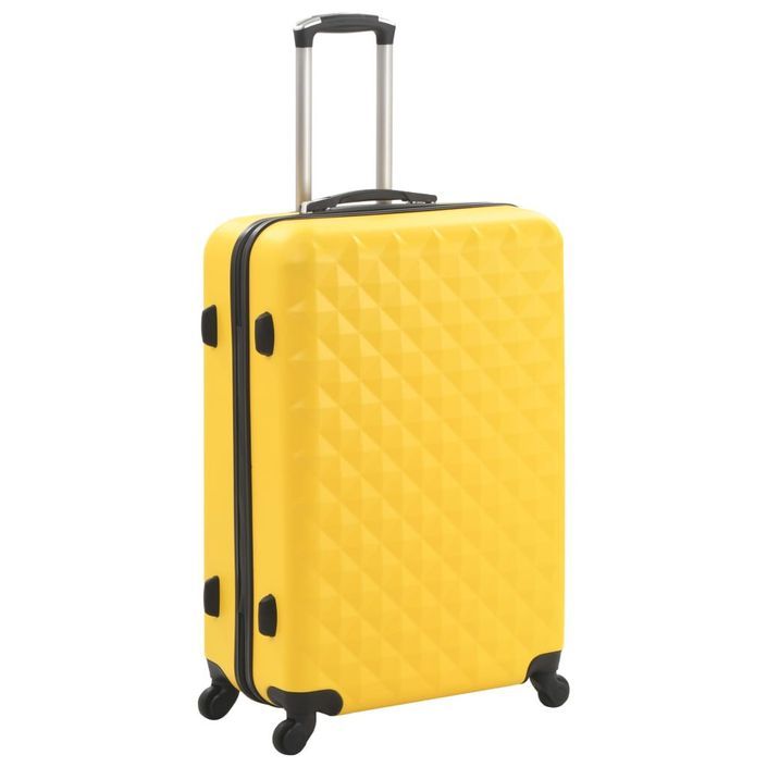 Valise rigide 3 pcs Jaune ABS - Photo n°2