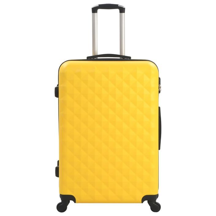 Valise rigide 3 pcs Jaune ABS - Photo n°3