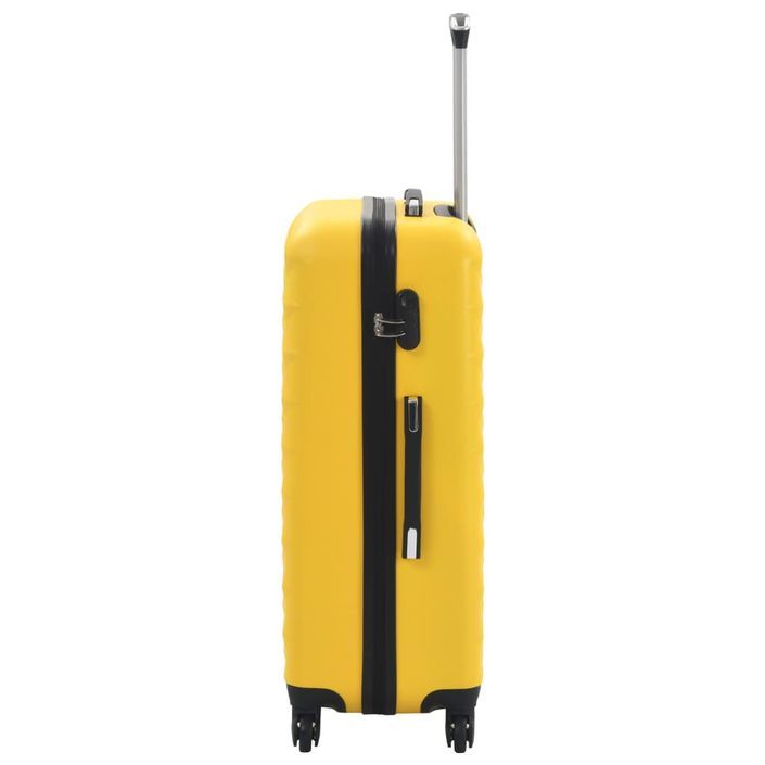 Valise rigide 3 pcs Jaune ABS - Photo n°5