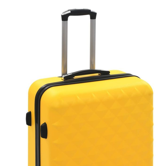 Valise rigide 3 pcs Jaune ABS - Photo n°7