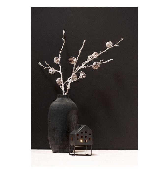 Vase décoratif paulownia massif noir Bialli - Lot de 3 - Photo n°2