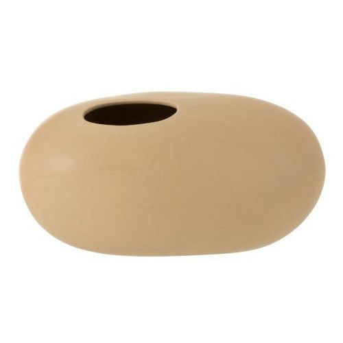 Vase ovale céramique beige Praji L 25 cm - Photo n°1
