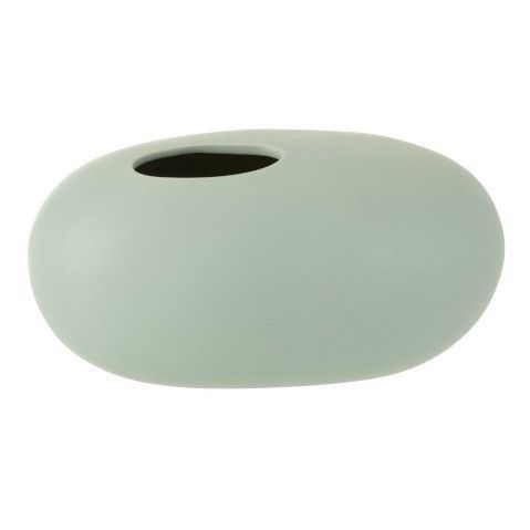 Vase ovale céramique vert pastel Uchi L 25 cm - Photo n°1