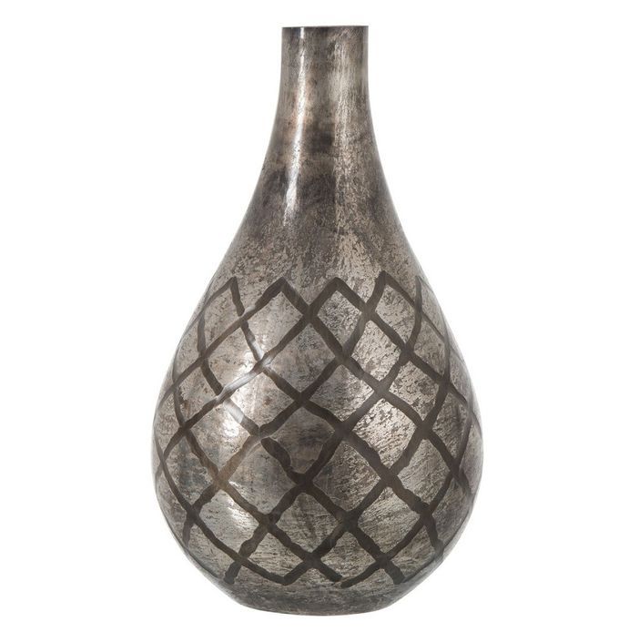 Vase poire verre gris clair Liath - Lot de 2 - Photo n°1