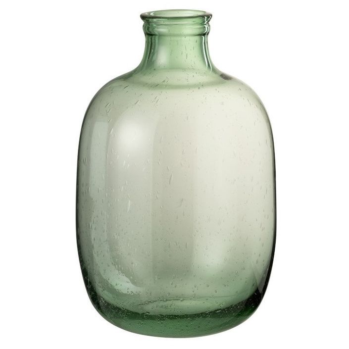 Vase rond verre vert clair Uchi H 37 cm - Photo n°1