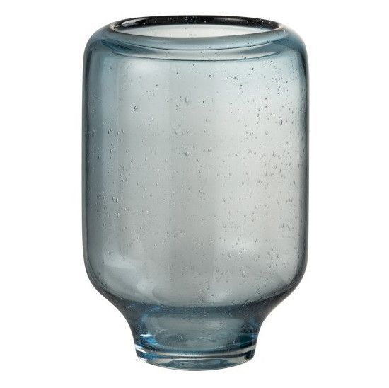 Vase sur pied verre bleu clair Marino H 27 cm - Photo n°1