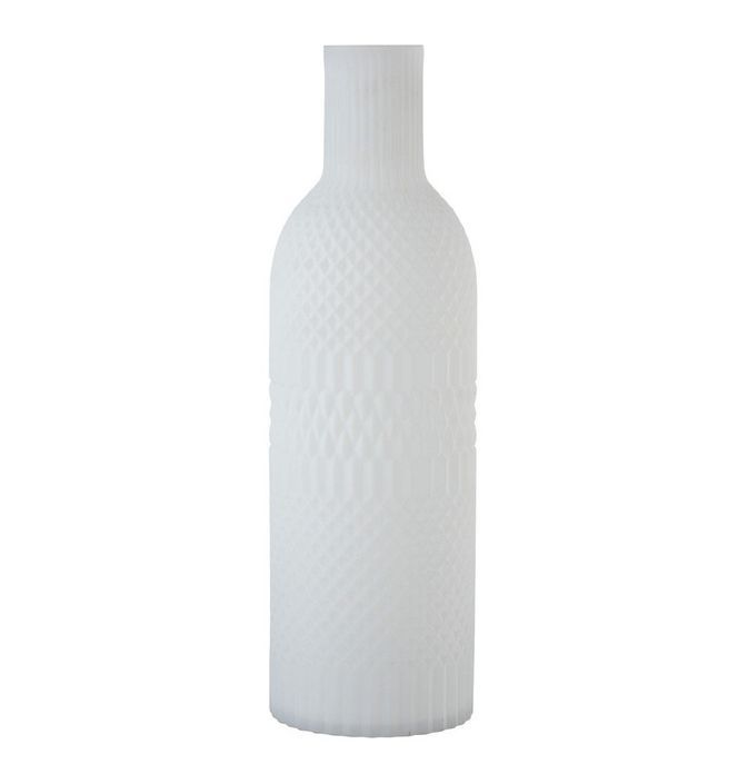 Vase verre blanc Licia H 45 cm - Lot de 3 - Photo n°1