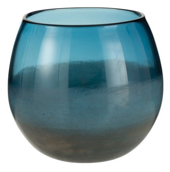 Vase verre bleu gris Neela H 21 cm - Photo n°1