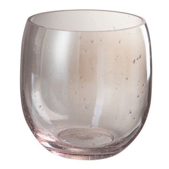 Vase verre rose à bulle d'air Corali H 17 cm - Lot de 3 - Photo n°1