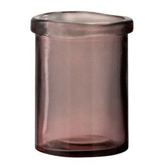 Vase verre rose Indie H 20 cm - Photo n°1