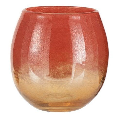 Vase verre rouge et doré Geera H 18 cm - Photo n°1