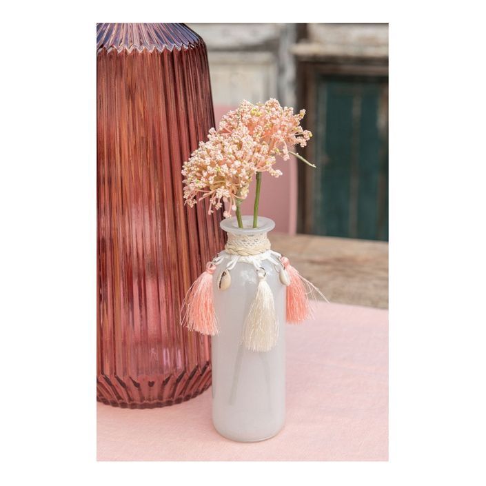 Vases verre blanc et rose Corali H 16 cm - Lot de 18 - Photo n°3