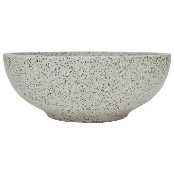 Vasque à poser gris rond Φ41x14 cm céramique - Photo n°2
