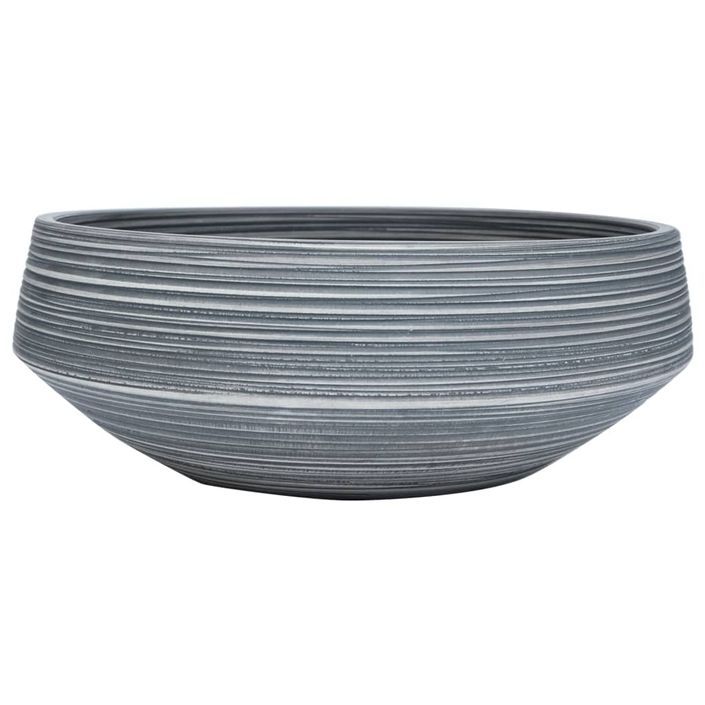 Vasque à poser gris rond Φ41x14 cm céramique - Photo n°2