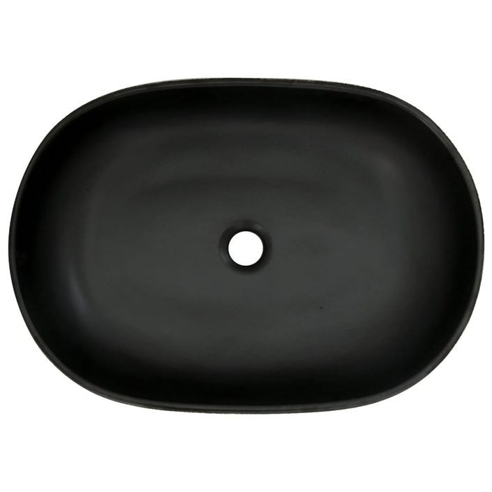 Vasque à poser noir et bleu ovale 59x40x14 cm céramique - Photo n°6