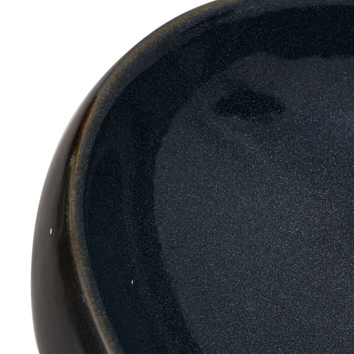 Vasque à poser noir et bleu ovale 59x40x15 cm céramique - Photo n°7