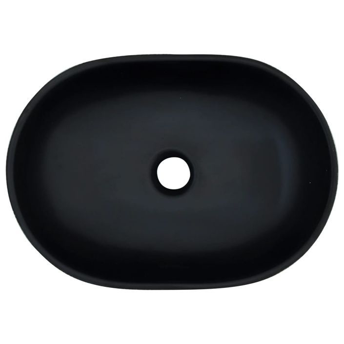 Vasque à poser noir et gris ovale 47x33x13 cm céramique - Photo n°6