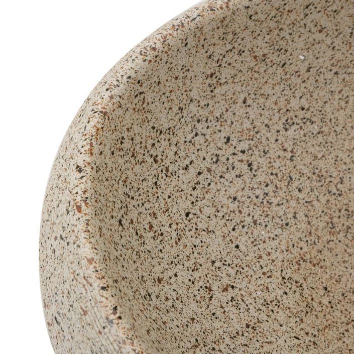 Vasque à poser sable ovale 59x40x15 cm céramique - Photo n°7