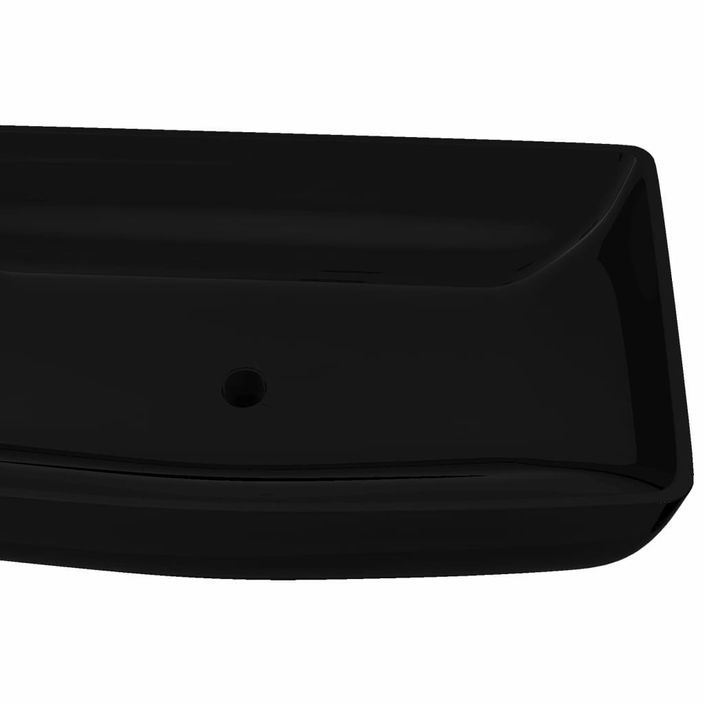 Vasque rectangulaire céramique Noir pour salle de bain 2 - Photo n°4