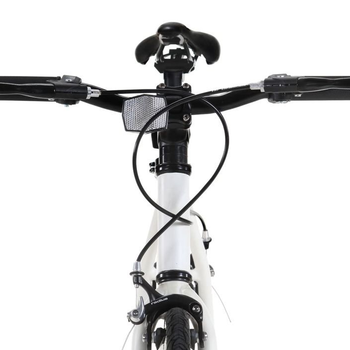 Vélo à pignon fixe blanc et noir 700c 51 cm - Photo n°9