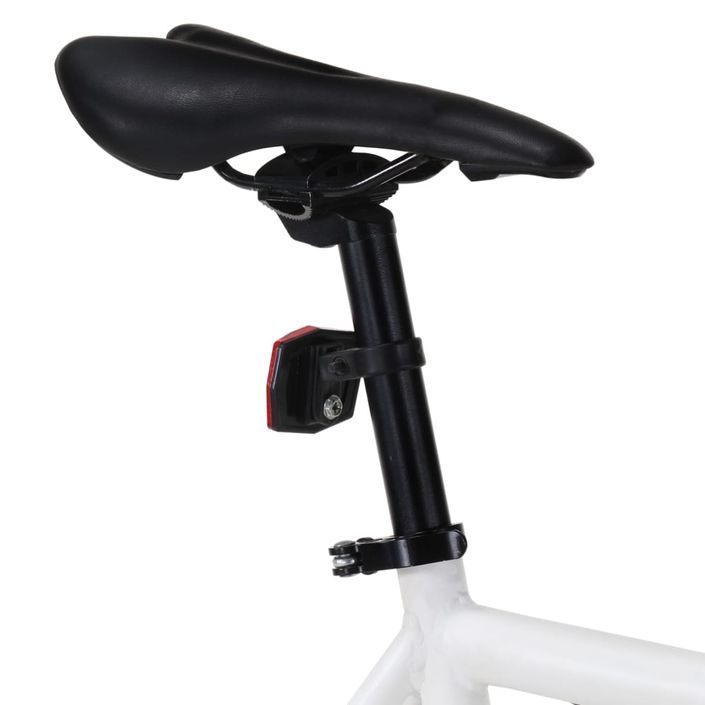 Vélo à pignon fixe blanc et noir 700c 55 cm - Photo n°5