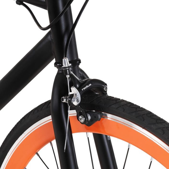 Vélo à pignon fixe noir et orange 700c 55 cm - Photo n°4