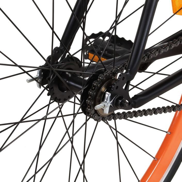 Vélo à pignon fixe noir et orange 700c 55 cm - Photo n°7