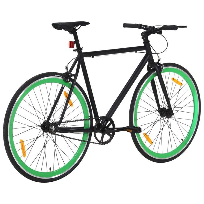 Vélo à pignon fixe noir et vert 700c 51 cm - Photo n°3