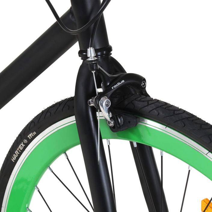 Vélo à pignon fixe noir et vert 700c 51 cm - Photo n°4