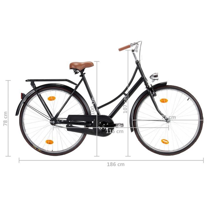 Vélo hollandais à roue de 28 pouces 57 cm pour femmes - Photo n°11